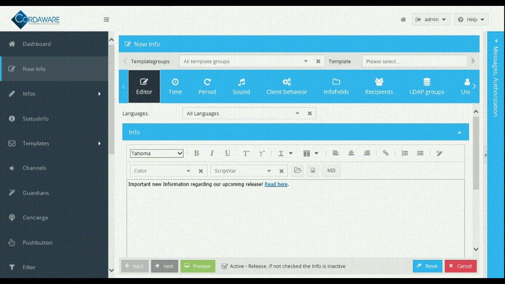 This gif shows the addressing using LDAP groups.